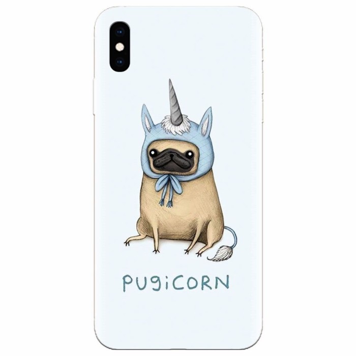 Husa silicon pentru Apple Iphone XS Max, Pugicorn