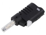 Conector banană 4mm 36A 30VAC 60VDC negru 58,6mm