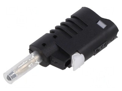 Conector banană 4mm 36A 30VAC 60VDC negru 58,6mm foto