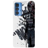 Husa compatibila cu Motorola Moto G51 5G model Imperial TIE Fighter, Silicon, TPU, Viceversa, Transparent, Carcasa