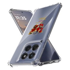 Husa antisoc pentru motorola edge 60 / edge 60 fusion - airbag tpu, colE?uri ranforsate- butterfly rosu foto