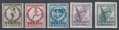 ROMANIA 1948 LP 228 JOCURILE BALCANICE SERIE SARNIERA foto