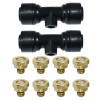Set 8 Duze Intermediare + 2 Conectori T Sistem Racire Terasa, Gradina, Piscina - Pulverizare