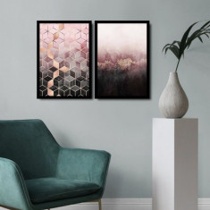 Set 2 tablouri decorative, Alpha Wall, Forest, 36x51 cm