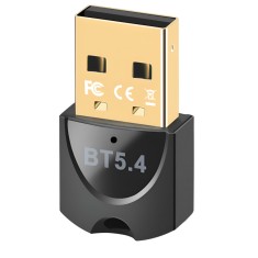 Adaptor USB Bluetooth, BT 5.4 (EDR+BLE), Compatibil Windows PC/Laptop, Plug And Play Fara Drivere, Suporta Multi-Device, Negru