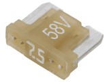 Siguranta Auto 7.5A 58VDC 1kA ESKA 341726-58V, 11mm, Aliaj Staniu, Maro