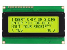 Afişaj LCD alfanumeric galben-verde 20x4 LED