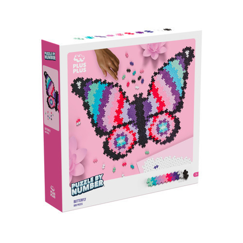 Puzzle cu numere Plus Plus Fluture 800 piese 3915