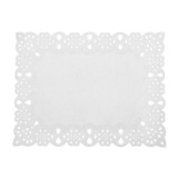 Set 100 de hartie dantelata alba, pentru platouri, dreptunghiulara, 30 x 40 cm