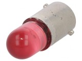 Lampă LED roșie 220VDC BA9S