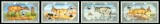 Mongolia 1986 - Seria Completă Antilopa Saiga Mongolă (Saiga tatarica mongolica) 4 Valori x 60 Mung MNH -MNG1