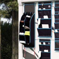 vidaXL Sac de depozitare Negru și Albastru 140 x 40 cm oxford 42001094