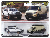 HOT WHEELS PREMIUM SET 2 MASINUTE METALICE TOYOTA LAND CRUISER PRADO SI MERCEDES BENZ SPRINTER TOURER SCARA 1:64 SuperHeroes ToysZone, Mattel