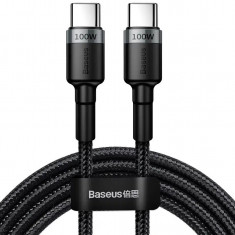 Cablu date/incarcare Baseus Cafule USB Type-C to USB Type-C, 2M 5 A, Negru