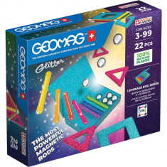 Joc de constructie Geomag, Magnetic Glitter, 22 piese