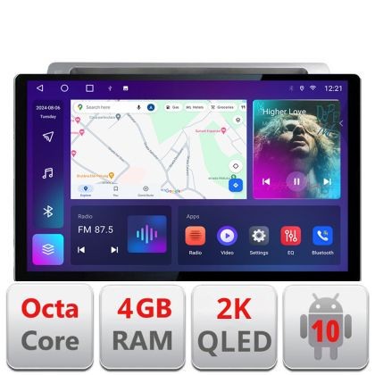 Navigatie dedicata Citroen C4 Quad Core N-088 Edonav ecran 13&quot; 2K 8 si 128 Android Waze USB Navigatie 4G 360 Toslink Youtube Radio CarStore Technology