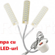 Lampa cu 30 LED uri, iluminare alba puternica, pt masini de cusut, bancuri lucru