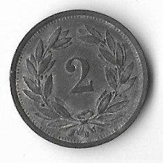 Moneda 2 rappen 1944 - Elvetia