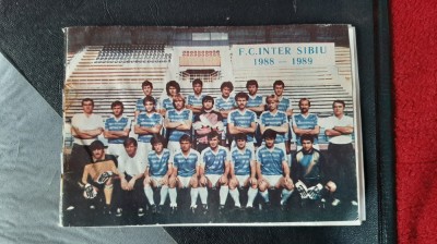 Caiet program Inter Sibiu 1988-1989 foto
