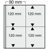 5 folii negre, Variant, cu 4 buzunare verticale fata verso de 120 x 90 mm
