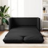 VidaXL Canapea extensibilă 2 &icirc;n 1, negru, 112x174x55cm piele ecologică