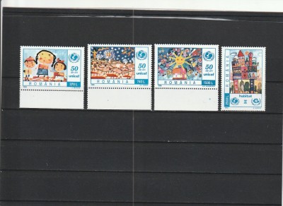 ROMANIA 1996 LP 1408 50 DE ANI U.N.I.C.E.F. SERIE MNH NESTAMPILATA foto