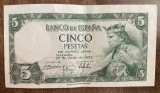 B11 2 - Bancnota foarte veche - Spania - 5 pesetas - 1954