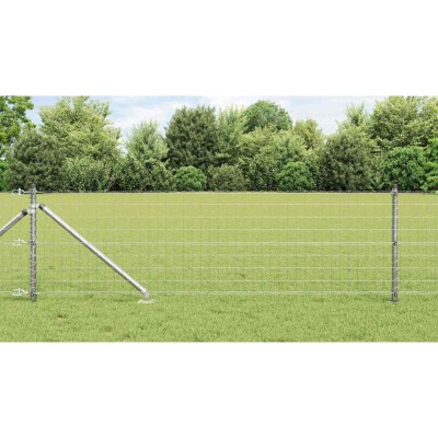 Gard Euro cu 7 ancore &amp;icirc;n v&amp;acirc;rf 0.4x10 m Oțel galvanizat foto