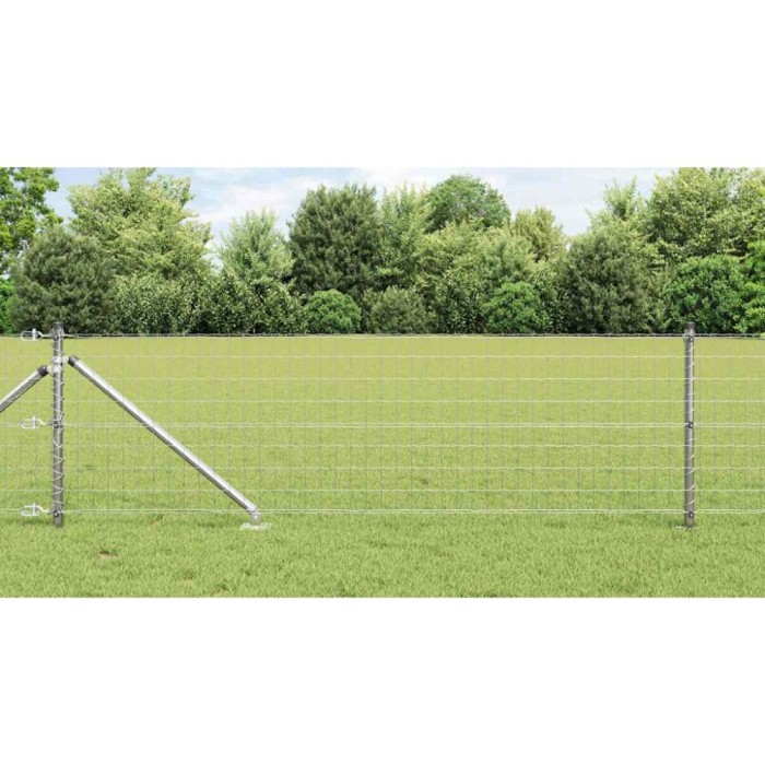 Gard Euro cu 7 ancore &icirc;n v&acirc;rf 0.4x10 m Oțel galvanizat