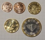 Namibia, Lot, set 2025, 5 monede, 5 valori nominale, necirculate