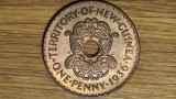New Guinea Noua Guinee - moneda colectie rara - 1 penny 1936 AU - senzationala !