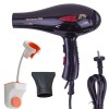 Set Uscator Par Profesional APF 2000W, 2 Viteze, 2 Temp, Cool Shot + Suport Perete, Negru, Difuzor Volum, Ideal Salon/Acasa
