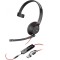 Casca USB-C / USB-A HP Poly Blackwire C5220, Neagra 8X230AA