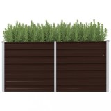 Gossi strat inaltat de gradina, maro, 160x40x77 cm, otel galvanizat
