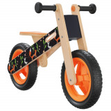 Bicicleta de echilibru pentru copii, imprimeu si portocaliu GartenMobel Dekor, vidaXL