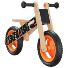 Bicicleta de echilibru pentru copii, imprimeu si portocaliu GartenMobel Dekor