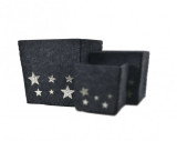 Cumpara ieftin Cutie depozitare - Felt Box Stars, Black 19x19x19cm | Kaemingk