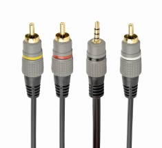 CABLU audio GEMBIRD stereo (3.5 mm jack la 3 x RCA), 1.5m &amp;quot;CCAP-4P3R-1.5M&amp;quot; (timbru verde 0.08 lei) foto