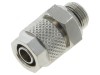 Fiting cu șurub filetat max. 15bar din alamă nichelată 6mm