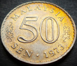 Cumpara ieftin Moneda exotica 50 SEN - MALAEZIA, anul 1973 *cod 3326, Asia