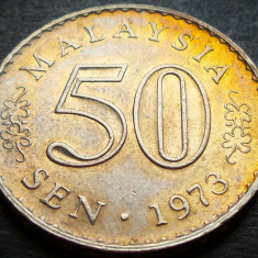 Moneda exotica 50 SEN - MALAEZIA, anul 1973 *cod 3326