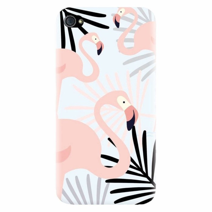 Husa silicon pentru Apple Iphone 4 / 4S, Flamingo