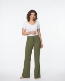 Pantaloni Pijama Dama Evazati, Culoare Kaki , Confort Premium si Stil Relaxat