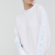 Armani Exchange bluza femei, culoarea alb, cu imprimeu