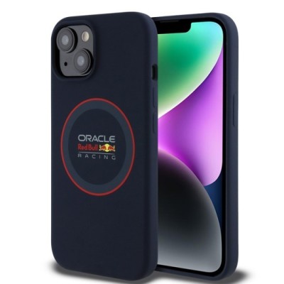 Husa pentru iPhone 14 - Red Bull Racing Silicone Red Ring MagSafe (RBHMP14S24SIILVR) - Navy foto