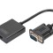 Convertor HDMI la VGA și Jack 3,5mm DIGITUS 0,15m negru