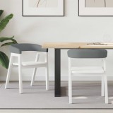 vidaXL Scaune de dining 2 pcs Alb 54 x 57 x 73 cm 42020426