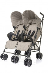 Carucior gemeni Twins 4Baby Beige foto