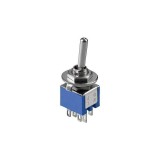 Comutator 2x ON-ON 6 pini 8x9x7mm cu retinere Goobay