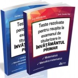 Pachet Teste rezolvate pentru reusita la examenul de titularizare in invatamantul primar - Invatatori (2 culegeri) - Adina Giuclea, Cristina Simona Sc